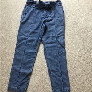 Talbots Tie Waist Ankle Chino